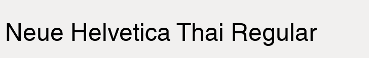 Neue Helvetica Thai Regular